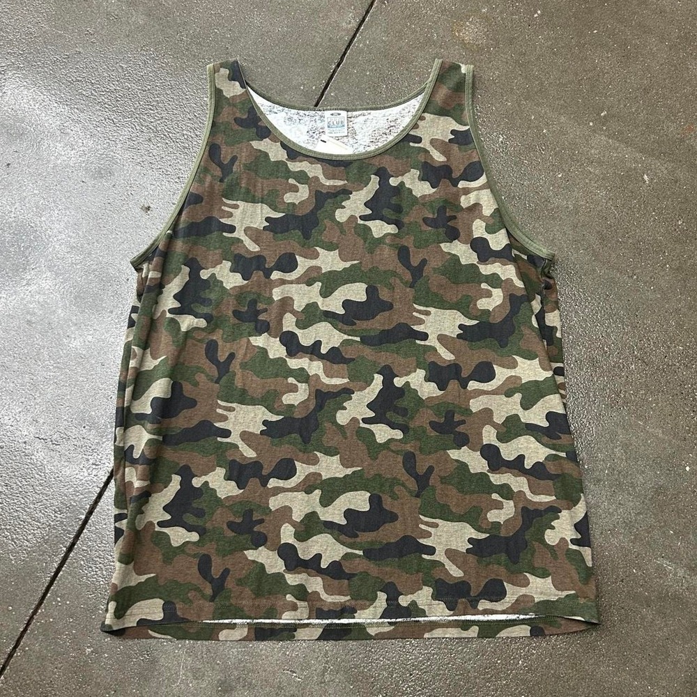 Vintage Pro Club Comfort Blank Camo Size 2XL Cotton Tank Top